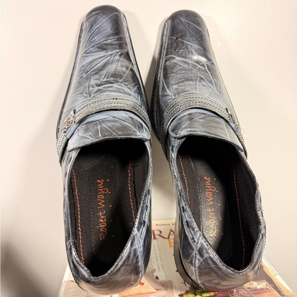 Robert Wayne Size 13 Navy/Black Men’s Dress Shoes with Details